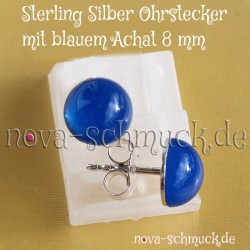 Sterling Silber Schmuck mit Edelstein blau Achat