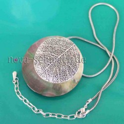 Silber-Baumblatt Halskette